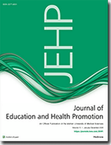 Published in the Journal of Education and Health Promotion